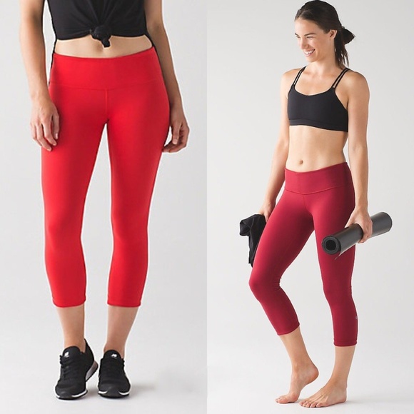 lululemon athletica Pants - Lululemon Wunder Under Crop Leggings Reversible